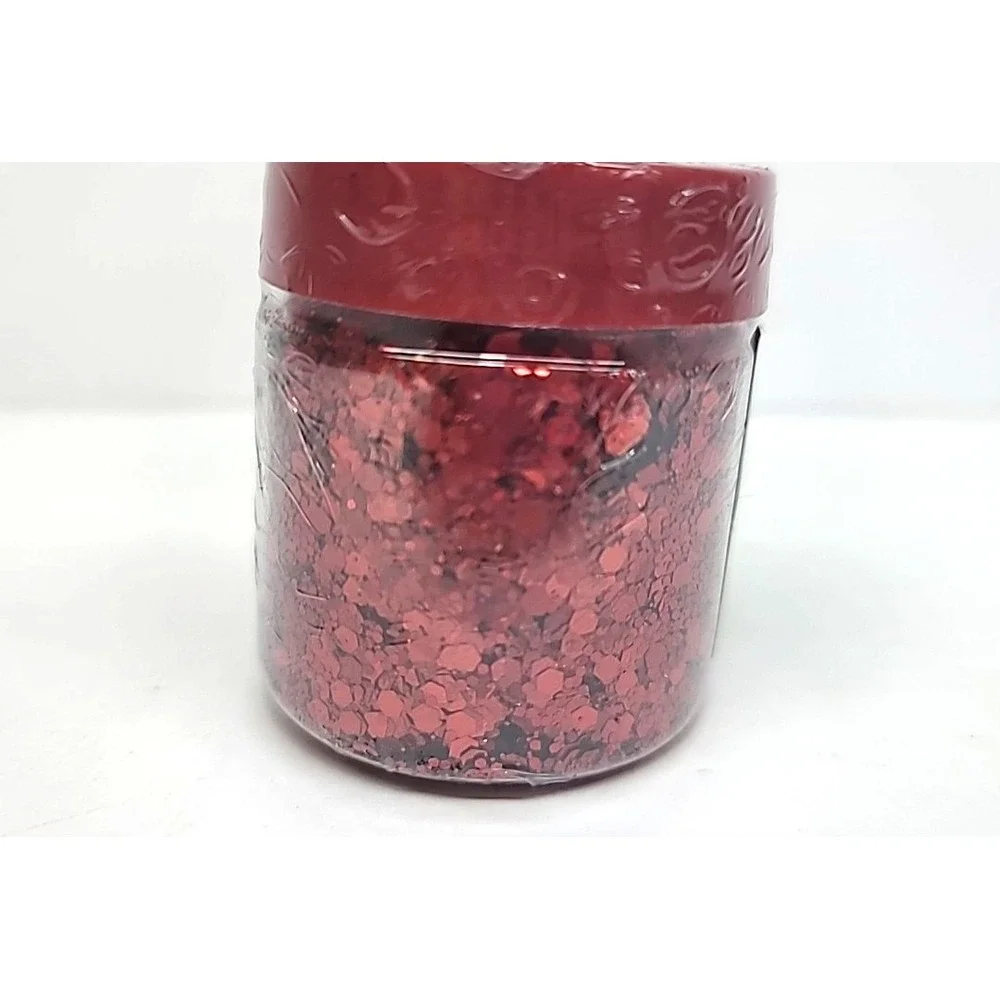 Set of 2 Christmas Crafts 2-Pack Glitter-Red 2oz. & Iridescent White 0.425oz.